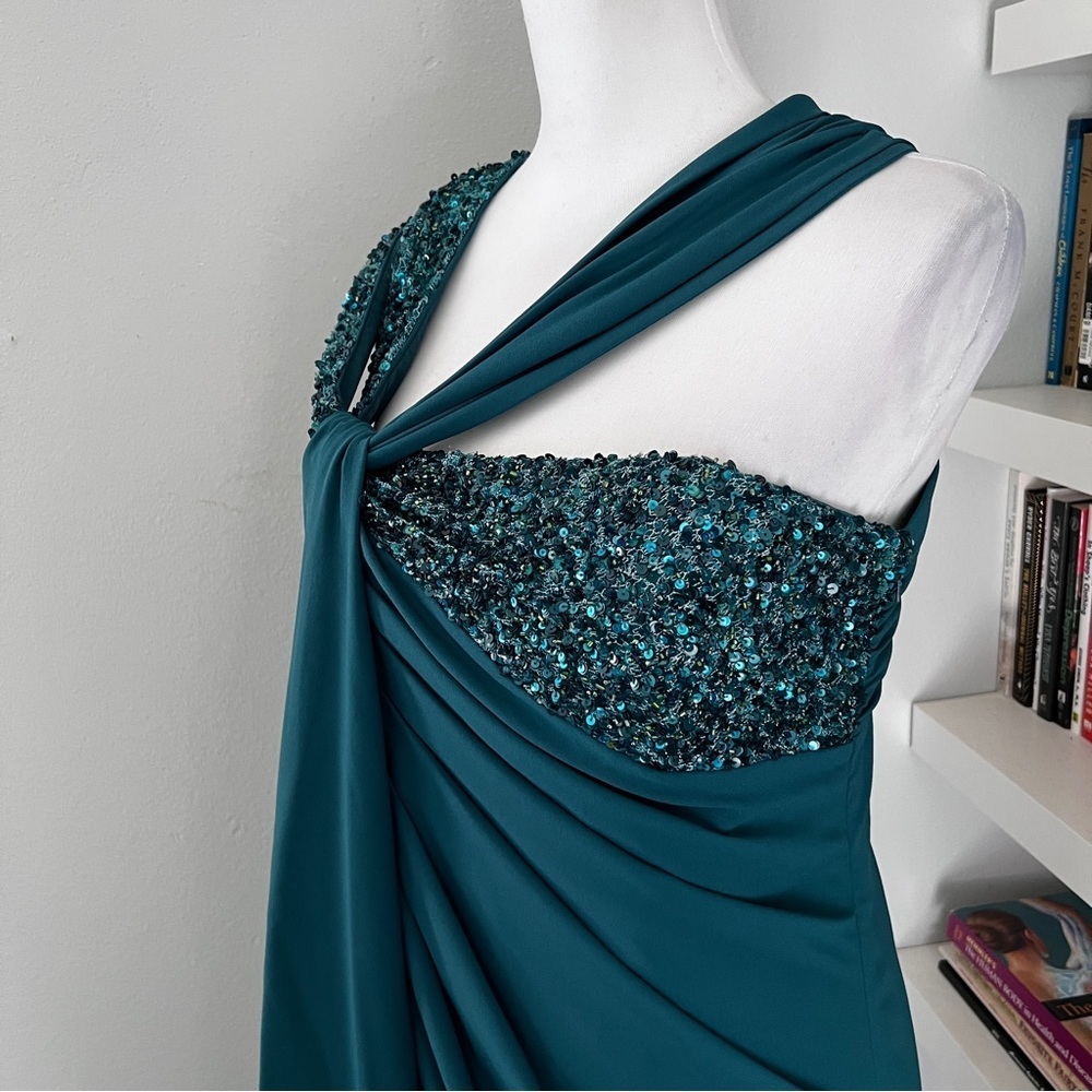 Badgley Mischka Teal Dress - Picture 4 of 16